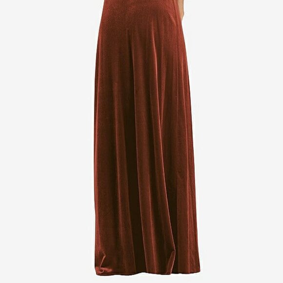After Six 1538...Velvet Wrap Maxi Dress with Pockets...Auburn Moon...Sz XXL - Picture 4 of 7